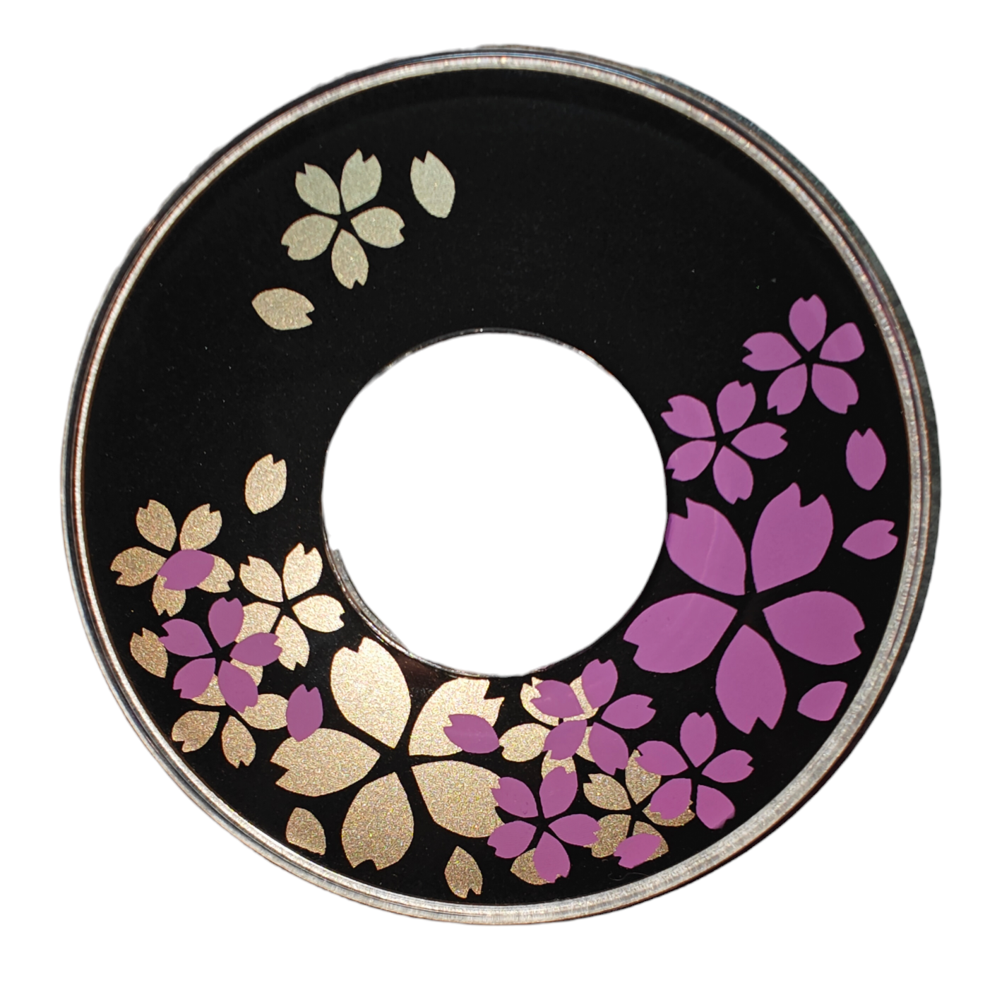Designed Tsuba - Double Sakura
