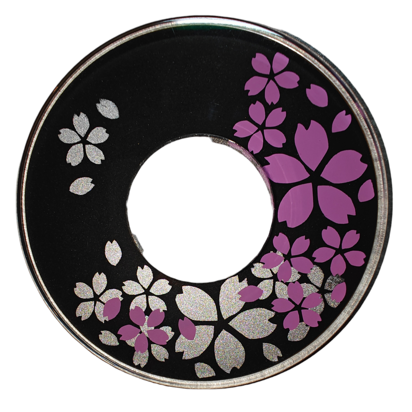 Designed Tsuba - Double Sakura