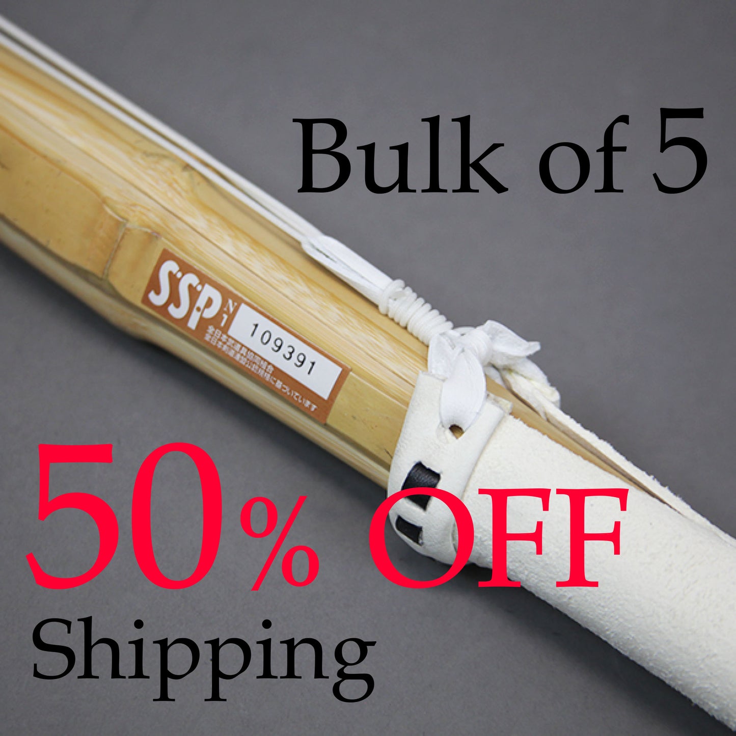 BULK OF 5 - Japan Quality Practice Shinai with Single Edge Tsuka #28-#39