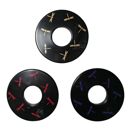 Black Tsuba - Dragonfly