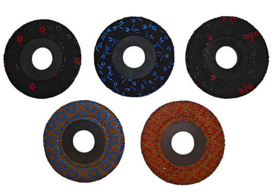Hand Stitched Inden Style Tsuba Dome