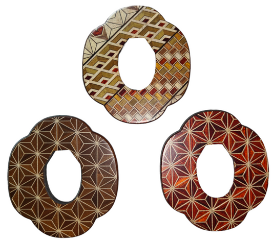 Yosegi (Parquet) Wooden Bokuto Tsuba