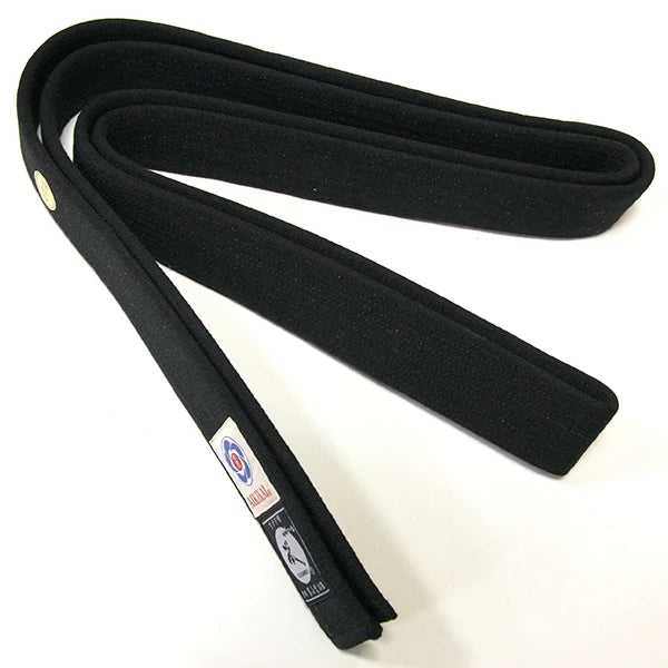 Tozando Deluxe Thick Aikido Black Obi - Bakusho